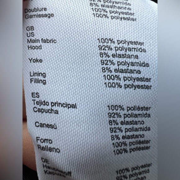 Maje Black Cream High Pile Fleece Faux Shearling Hoodie Puffer Jacket Sz 0 (XS) - Picture 10 of 16